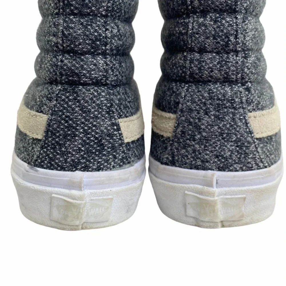 Vans Sk8-Hi Sneakers Grey Mens 7 Womens 8.5 Jersey Knit High Top Skate Shoes - Picture 7 of 8